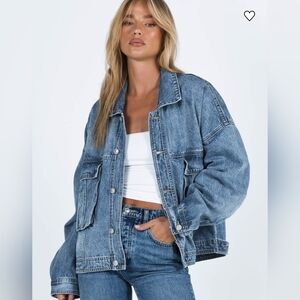 Princess Polly Classic Denim Kier Oversized Jacket